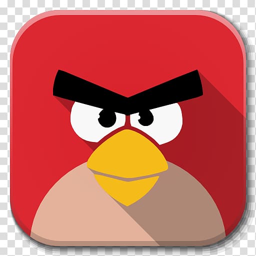 red Angry Birds art, vision care beak bird font, Apps Angry Birds transparent background PNG clipart