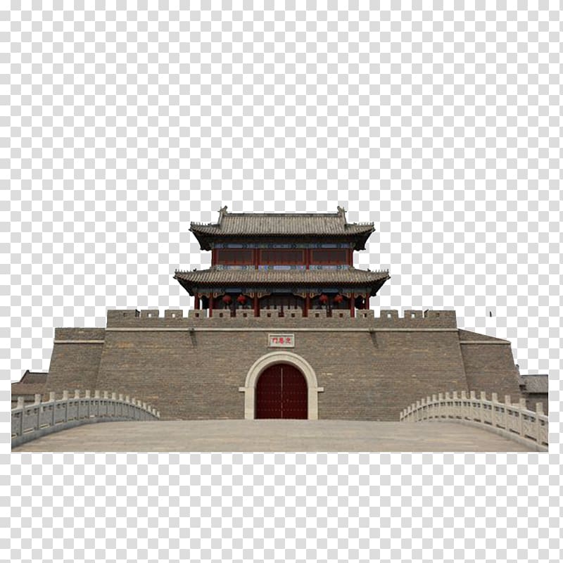 City gate Door, Stately ancient city gate transparent background PNG clipart