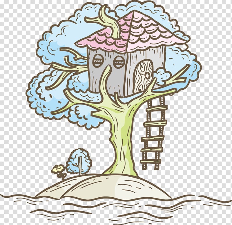 Tree Euclidean Illustration, hanging ladder transparent background PNG clipart