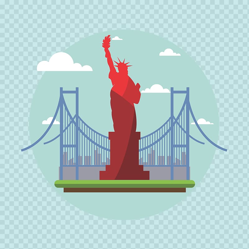 Statue of Liberty Manhattan Travel Tourism, Landmarks transparent background PNG clipart