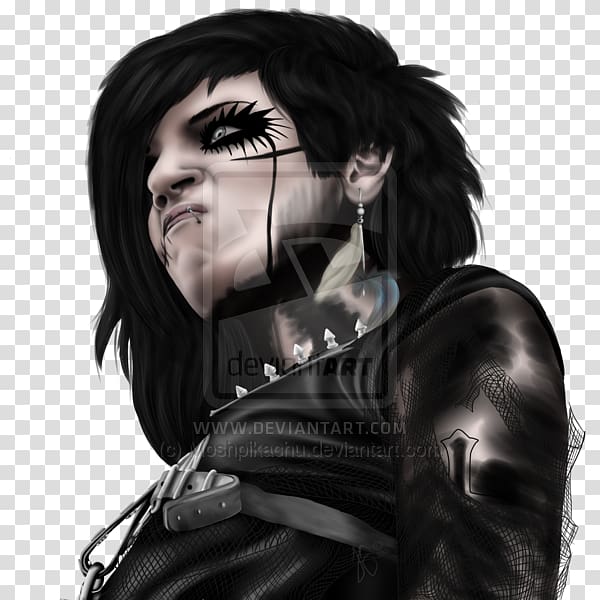 Painting Drawing Black Veil Brides Portrait Art, painting transparent background PNG clipart