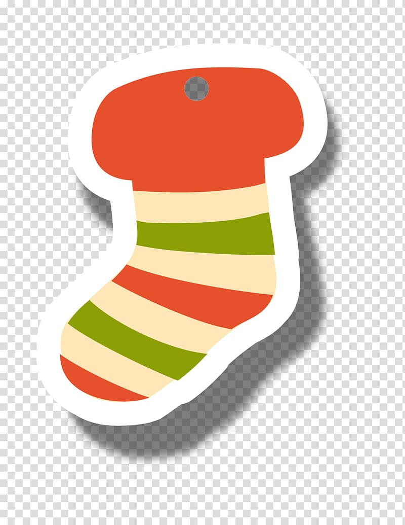 Christmas ornament Cartoon, Socks transparent background PNG clipart