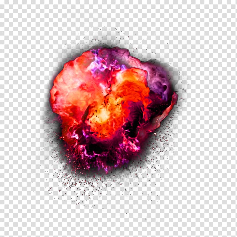 Explosion , Red atmospheric explosion effect element transparent background PNG clipart