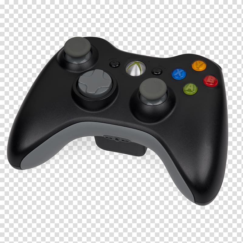 Xbox 360 controller Black Xbox One controller Game Controllers, joystick transparent background PNG clipart