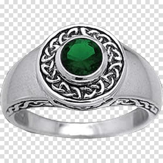 Emerald Claddagh ring Celtic knot Jewellery, emerald transparent background PNG clipart
