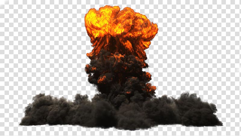 black and orange fire explosion, Heat Explosion Explosive material, Mushroom cloud explosion transparent background PNG clipart