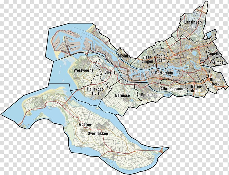 Veiligheidsregio Rotterdam-Rijnmond Map Law enforcement in the Netherlands Rotterdam police unit, map transparent background PNG clipart