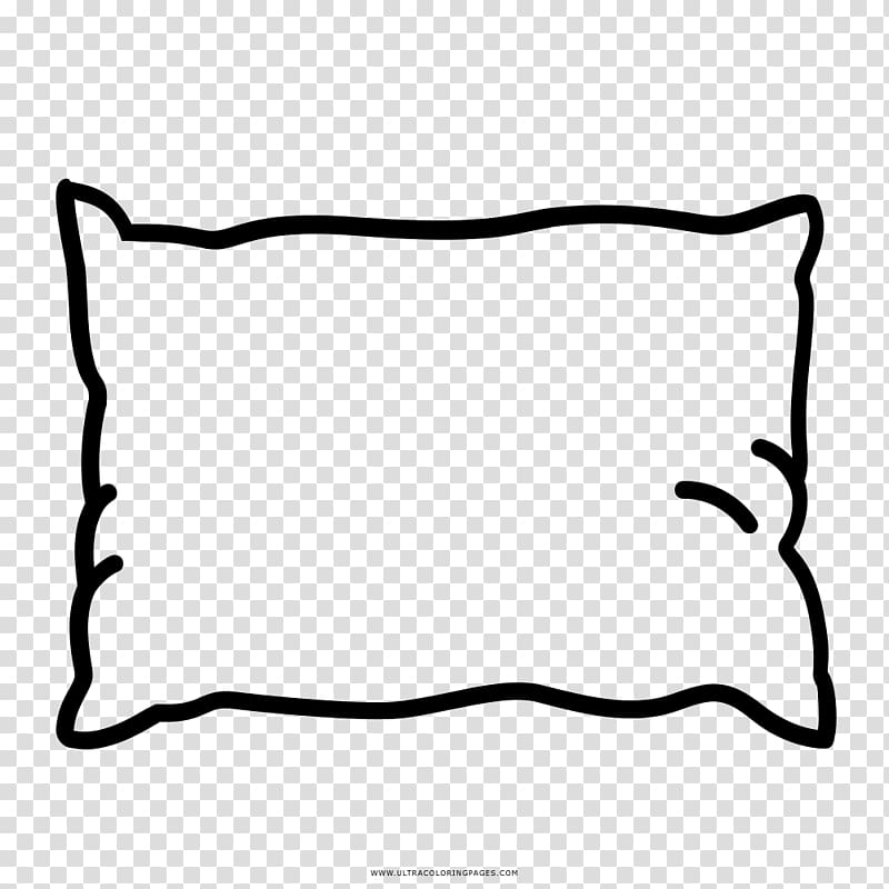Pillow Coloring book Drawing Black and white, pillow transparent background PNG clipart