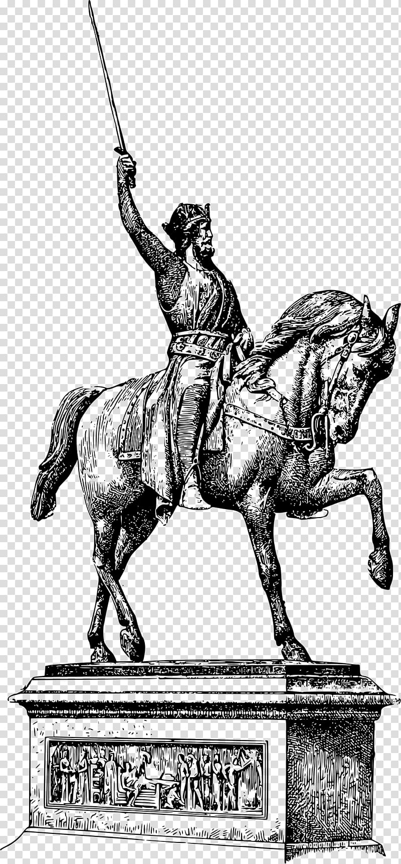 Middle Ages Richard Coeur de Lion Battle of Arsuf, statue transparent background PNG clipart