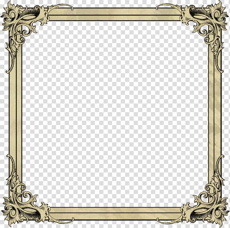 rectangular brown floral background template, Frames , Empty Frame transparent background PNG clipart