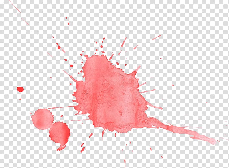 pink splash artwork, Watercolor painting Red Blood, watercolor splash transparent background PNG clipart