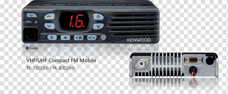 Land mobile radio system Walkie-talkie Radio receiver Ultra high frequency Kenwood Corporation, Mobile radio transparent background PNG clipart