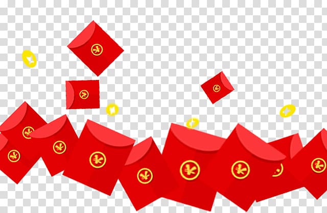 Red envelope Chinese New Year , Chinese New Year transparent background PNG clipart