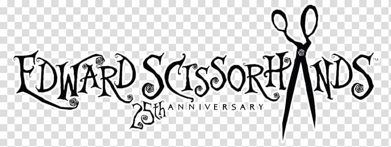 Edward Scissorhands Kim Logo Film Game, 25th anniversary transparent background PNG clipart