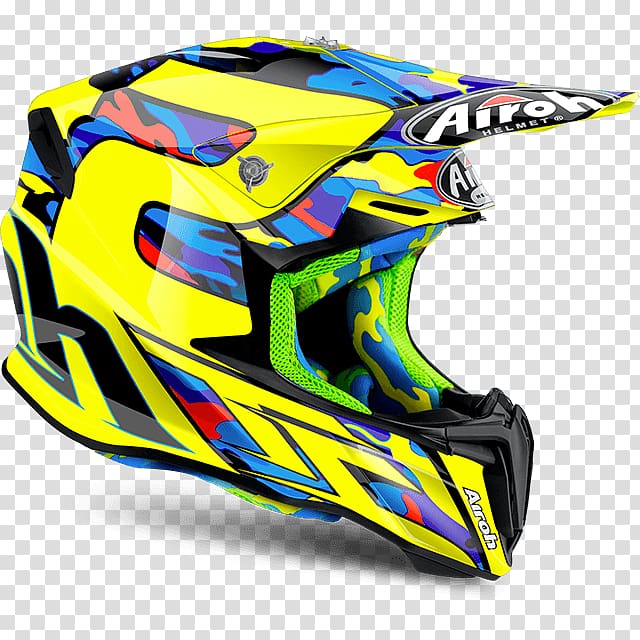 Motorcycle Helmets AIROH Motocross, motorcycle helmets transparent background PNG clipart