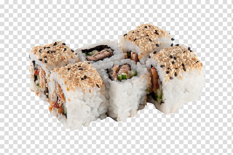 California roll Nobil Sushi Sashimi Bread pudding, pancake rolled with crisp fritter transparent background PNG clipart