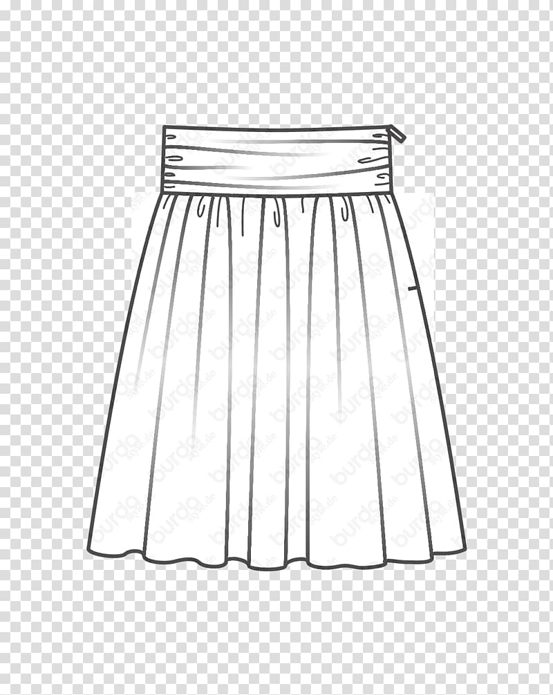 Skirt Burda Style Fashion Bund Pattern, technical drawing transparent background PNG clipart