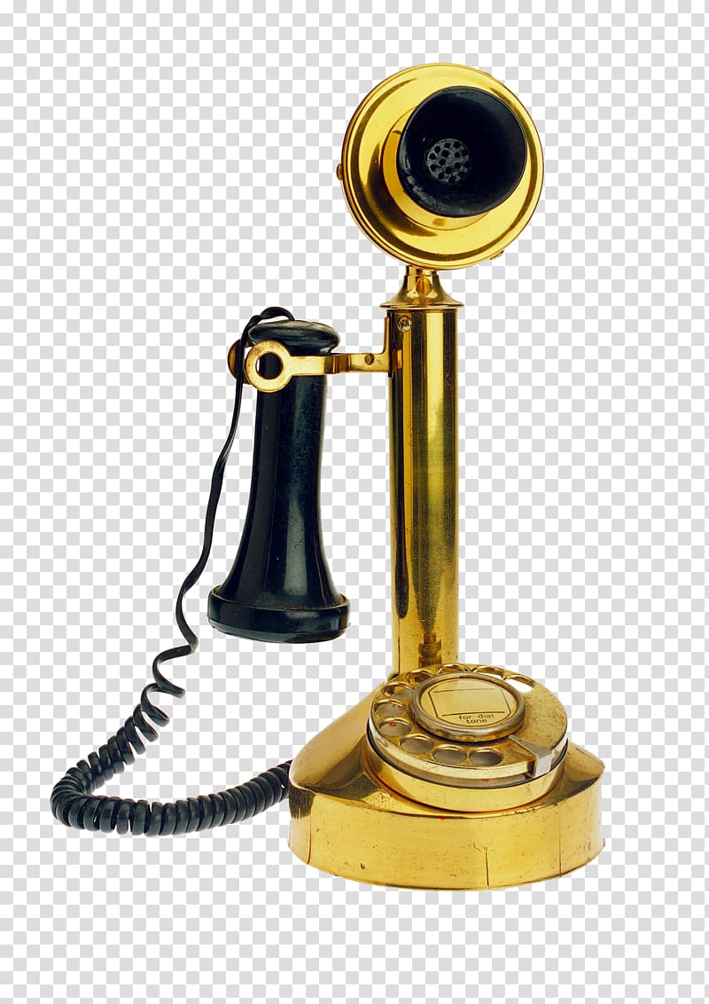Telephone Antique, Vintage gold phone transparent background PNG clipart