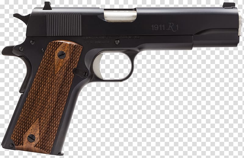 Remington 1911 R1 .45 ACP M1911 pistol Remington Arms Firearm, Handgun transparent background PNG clipart