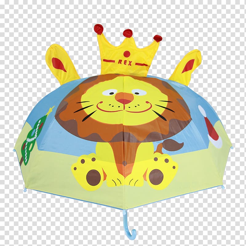 Umbrella Child Cartoon Kindergarten, Lion cartoon children umbrella crown transparent background PNG clipart