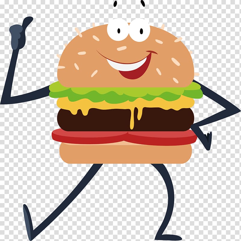 Hamburger Fast food French fries Cuisine of the United States, Dancing burger villain transparent background PNG clipart