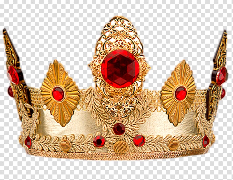 red big gem crown transparent background PNG clipart