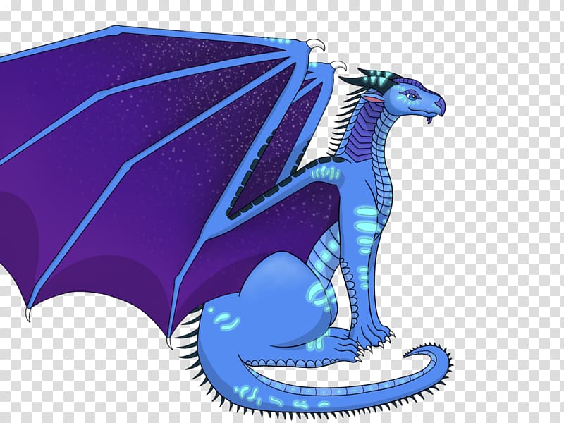 Electric blue Cobalt blue Dragon, sparkling transparent background PNG clipart