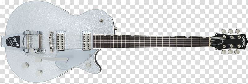 Electric guitar NAMM Show Gretsch 6128, silver microphone transparent background PNG clipart