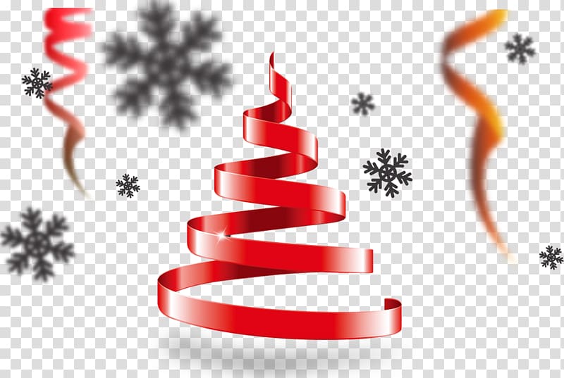 Spiral Ribbon Christmas tree, Christmas tree red lines transparent background PNG clipart