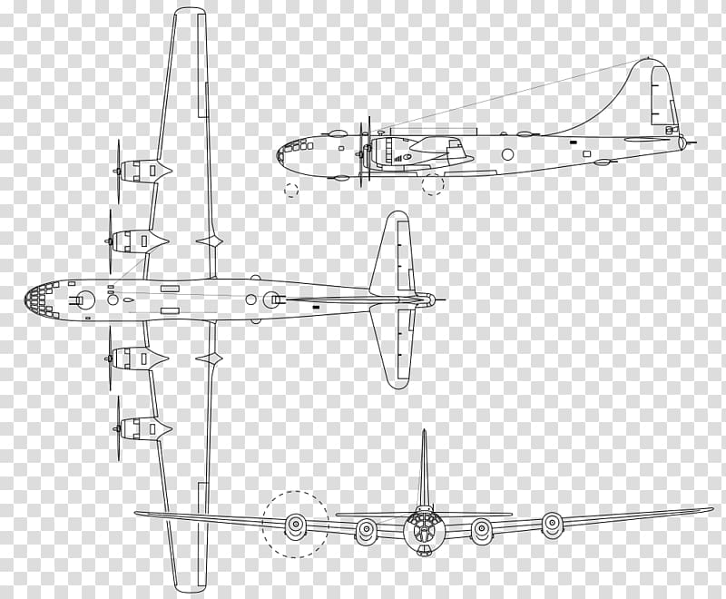 Boeing B-29 Superfortress Boeing B-50 Superfortress Airplane Piaggio P.108 Heavy bomber, airplane transparent background PNG clipart