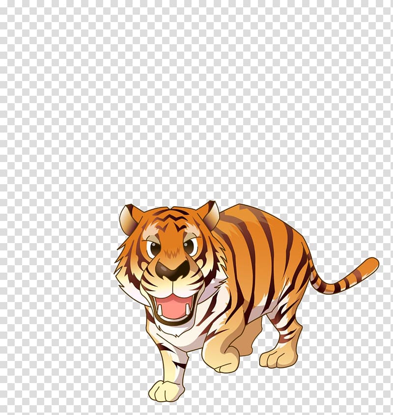 orange and black tiger art, Baby Jungle Animals Baby Zoo Animals Giraffe , tiger transparent background PNG clipart
