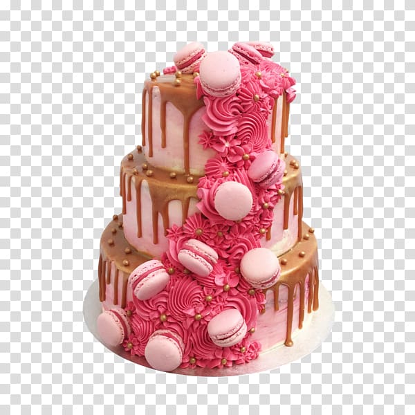 Wedding cake Torte Frosting & Icing Macaron, PINK CAKE transparent background PNG clipart