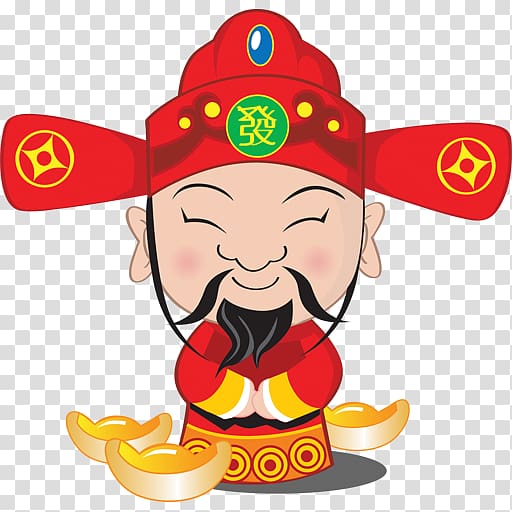 Caishen Chinese New Year Chinese folk religion Wealth Chinese gods and immortals, Chinese New Year transparent background PNG clipart
