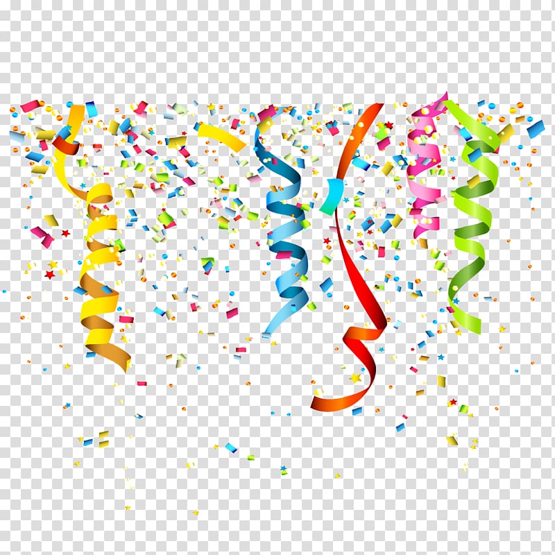 Party Confetti Birthday , Confetti streamers , assorted-color party decor illustration transparent background PNG clipart