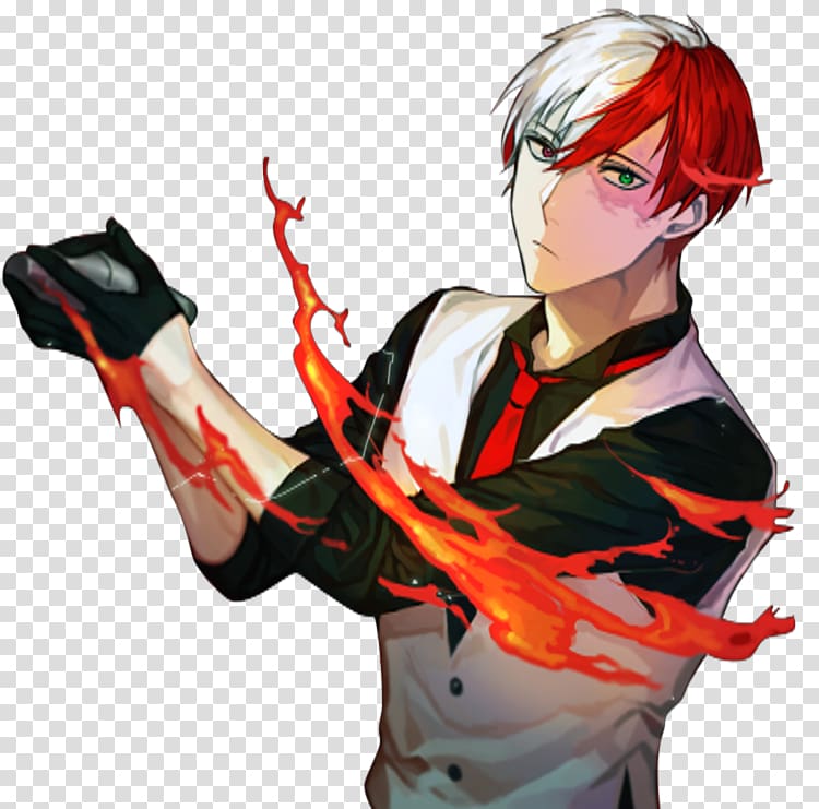 Rendering My Hero Academia Anime Drawing, Shouto Todoroki transparent background PNG clipart