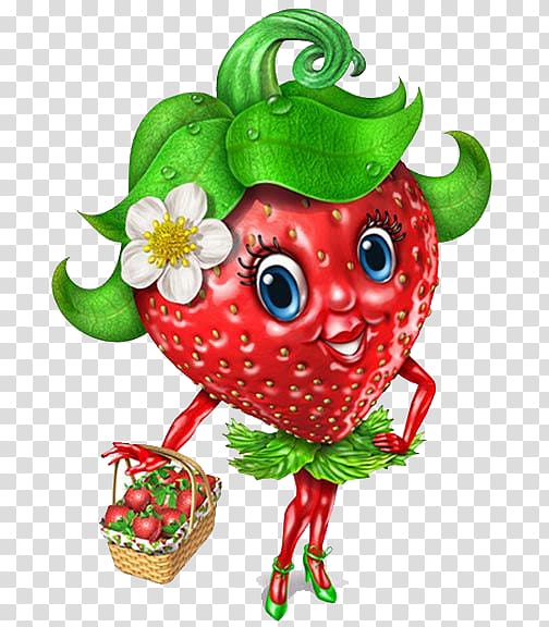 Smiley Strawberry Emoticon Fruit , Lovely Miss Strawberry transparent background PNG clipart