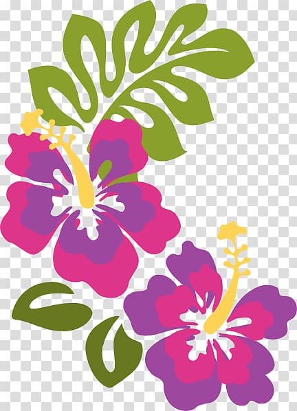 Hawaiian hibiscus Flower Purple , Beautician transparent background PNG clipart