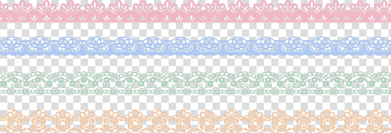 multicolored floral margin lines, Textile Rectangle Pattern, Lace Boarder transparent background PNG clipart