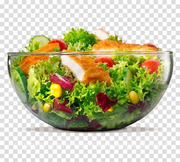Hamburger Chicken salad Burger King grilled chicken sandwiches Caesar salad, salad transparent background PNG clipart