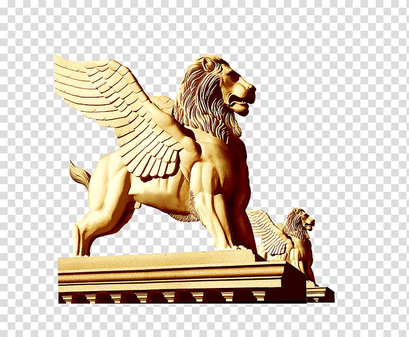 Lion Statue, Property Pegasus statue transparent background PNG clipart