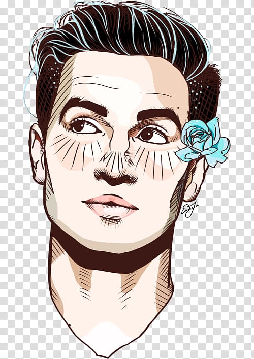Brendon Urie Panic! at the Disco Drawing The Cab Fan art, my chemical romance transparent background PNG clipart