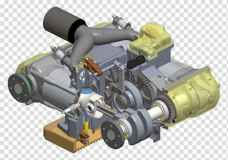 Opposed-piston engine Four-stroke engine 3-stage VTEC, engine transparent background PNG clipart