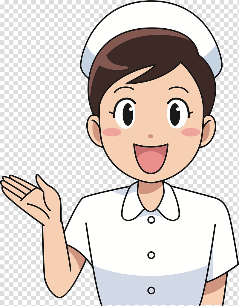 Illustration of line drawing a beautiful young surgeon or medical nurse  posing wearing uniform scrubs with