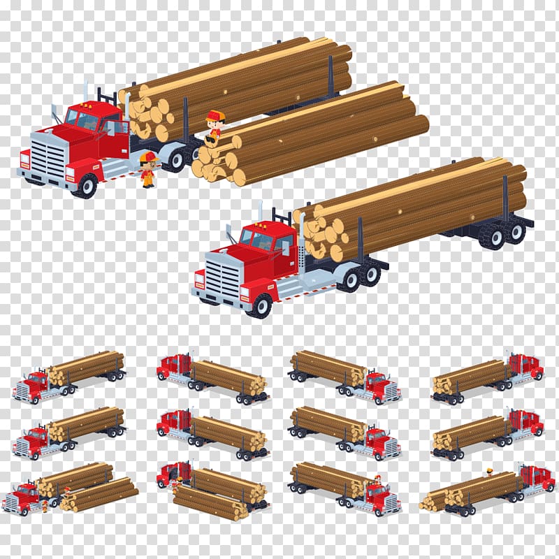 Car Truck Wood Illustration, Timber transport trucks transparent background PNG clipart