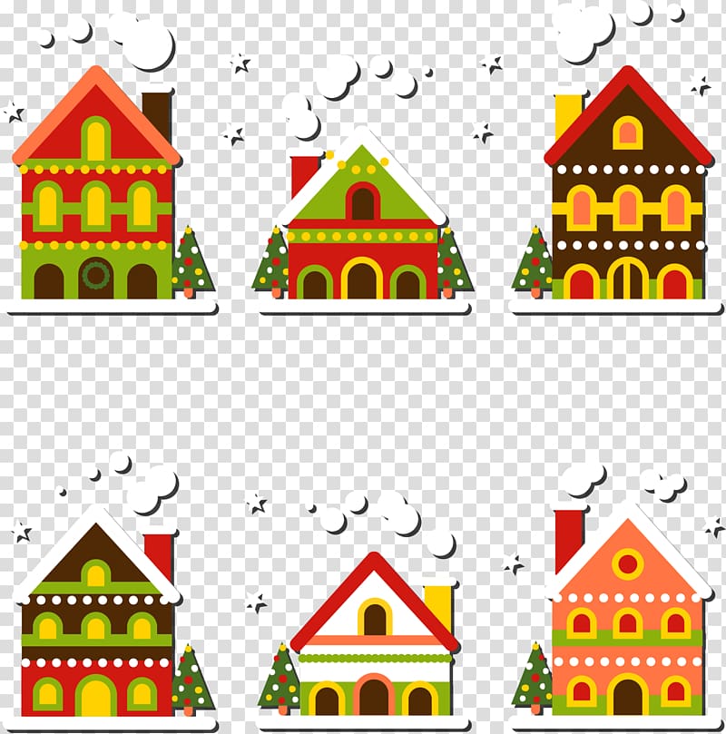 Christmas Poster , Creative Christmas house transparent background PNG clipart