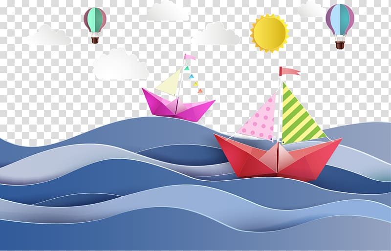 Paper First 5 San Diego, paper boat and sea transparent background PNG clipart
