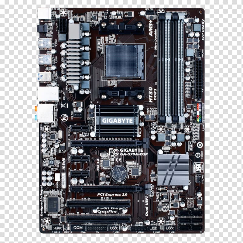 Motherboard GIGABYTE GA-H81M-S1 DIMM Printed circuit board GIGABYTE Gigabyte GA-990FX-Gaming, Socket AM3 transparent background PNG clipart