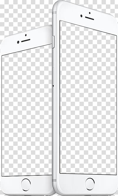 two silver iPhone 6 and 6 Plus displaying blue screens, Smartphone Meizu PRO 6 Feature phone Designer, White phone frame effect design transparent background PNG clipart