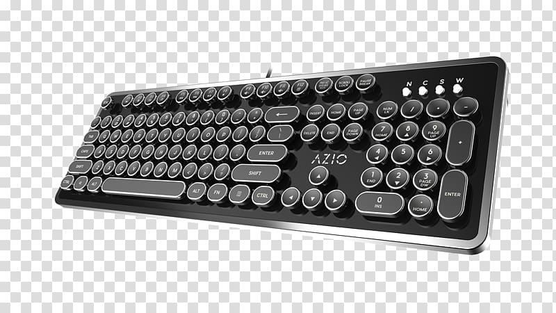 Azio MK RETRO Mechanical Keyboard Computer keyboard Typewriter Computer mouse, others transparent background PNG clipart