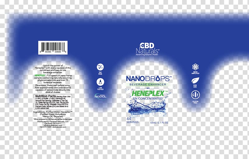 Cannabidiol Hemp Tetrahydrocannabinol Psychoactive drug Bioavailability, Label Water transparent background PNG clipart